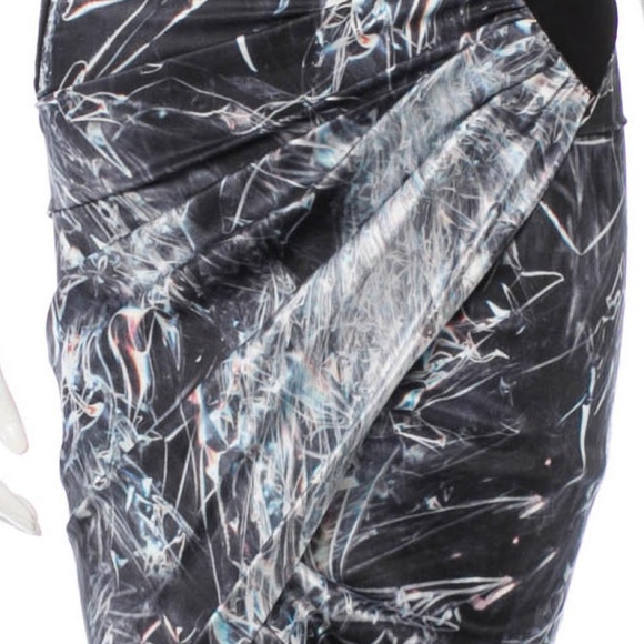HELMUT LANG Silk printed wrap skirt - Picture 4 of 4